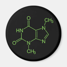 Theobromine Chocolate Molecule Refrigerator Magnet