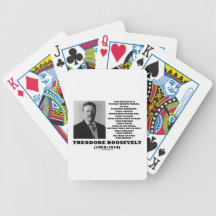 Theodore Roosevelt Dare Mighty Things Quote Bicycle Poker Deck