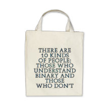 There are 10 kinds of people... canvas bag
