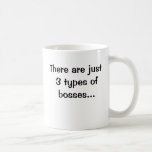 There are just 3 types of bosses...Double sided Coffee Mugs