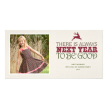 There is Always Next Year to Be Good - Christmas Personalised Photo Card