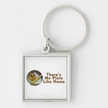 Theres No Plate Like Home (Baseball) Key Chain