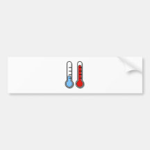 Thermometer kalt warm cold hot auto sticker