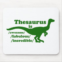 Thesaurus Dinosaur is Awesome Mouse Mats