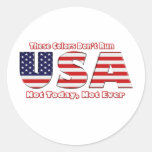 These Colours don't Run America Round Sticker