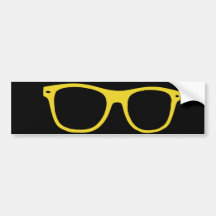 thick rimmed glasses bumper sticker