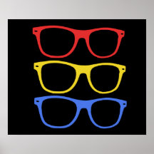 thick rimmed glasses poster
