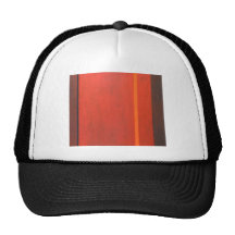Thin Orange Band (geometric minimal expressionism) Hats