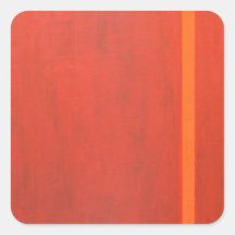 Thin Orange Band (geometric minimal expressionism) Sticker