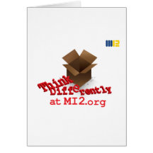 Think Differently - Right Outside The Box Greeting Card