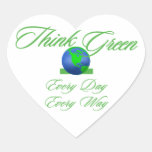 Think Green 2 Heart Sticker