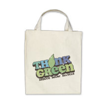 Think Green Earth Day Tote Bags