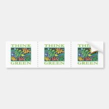 Think Green Environmental Bumper Stickers