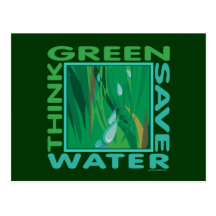 Think Green, Save Water Postcard