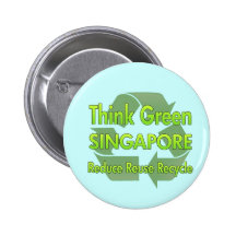 Think Green Singapore Pinback Button