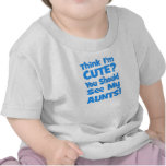 Think I'm Cute?  You should see my AUNTS! blue T Shirts