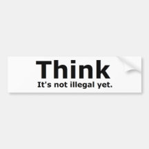 Think it's not illegal yet political gear bumper stickers