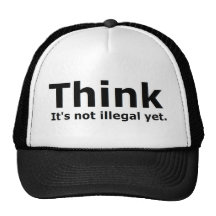 Think it's not illegal yet political gear trucker hat