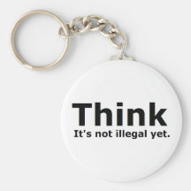 Think it's not illegal yet political gear keychain