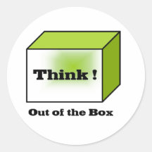 Think out of the Box Sticker