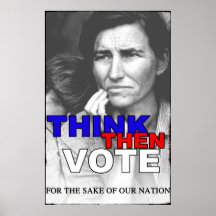 THINK THEN VOTE POSTER