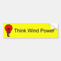 Think Wind Power Bumper Stickers