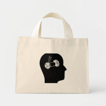 Thinking About Knitting Canvas Bag