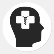 Thinking About Medicine Round Sticker