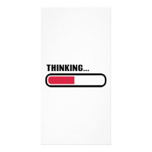 Thinking loading personalized photo card