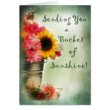 Thinking of You - Blank Card Bucket of Sunshine