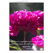 'Thinking of You' flower Greeting Card