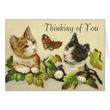 Thinking of you Kittys Greeting Card