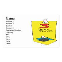 Third Place Bowling Ribbon Business Card