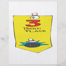 Third Place Bowling Ribbon Flyer