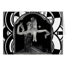 Thirties Dancing Deco Greeting Card