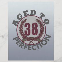 Thirty Eight and aged to Perfection Birthday Flyer Design