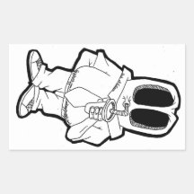 Thirty Man Rectangle Stickers