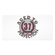 Thirty Seven and aged to Perfection Birthday Photo Card Template