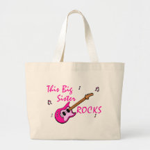 This Big Sister Rocks Canvas Bags