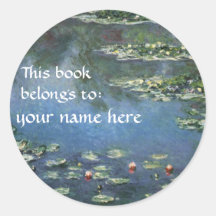 This Book Belongs To ... Fine Art Bookplates Round Sticker