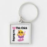 This Chick Loves Ice Skating Keychains