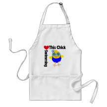 This Chick Loves Swimming Apron