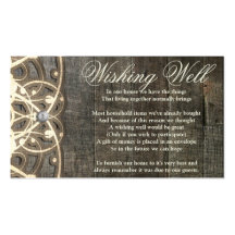 This Country Lace and Wood Rustic Wishing Well Business Card Template