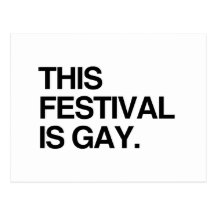 This festival is gay post card