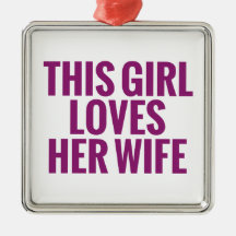 This Girl Loves Her Wife Christmas Tree Ornaments
