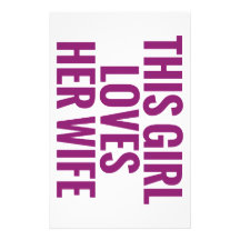 This Girl Loves Her Wife Personalized Stationery