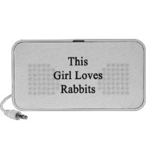 This Girl Loves Rabbits iPhone Speakers