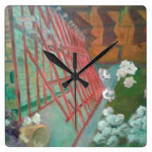 This hand-painted clock is thought-provoking.