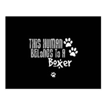 This Human Belongs to a Boxer Postcards