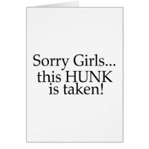 This Hunk Is Taken Cards